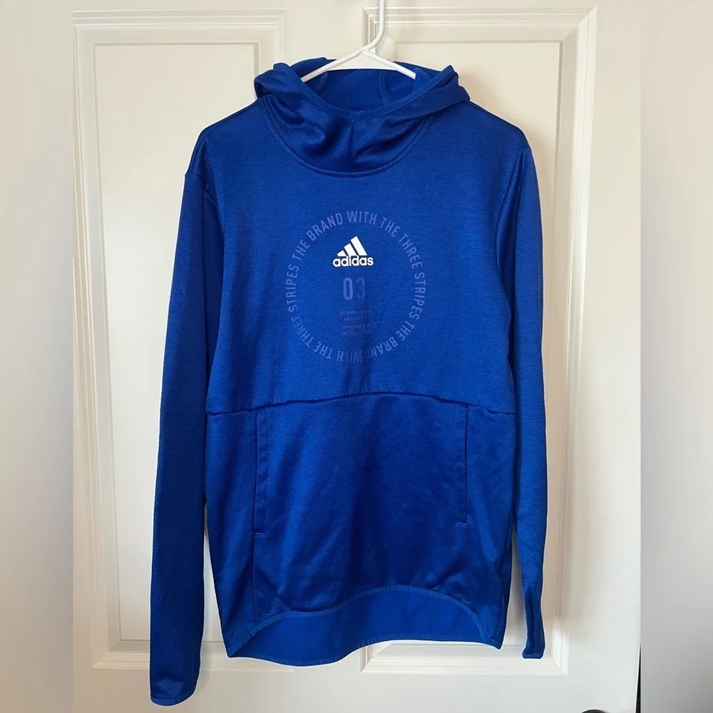 adidas Men's Royal Blue Crewneck Hoodie